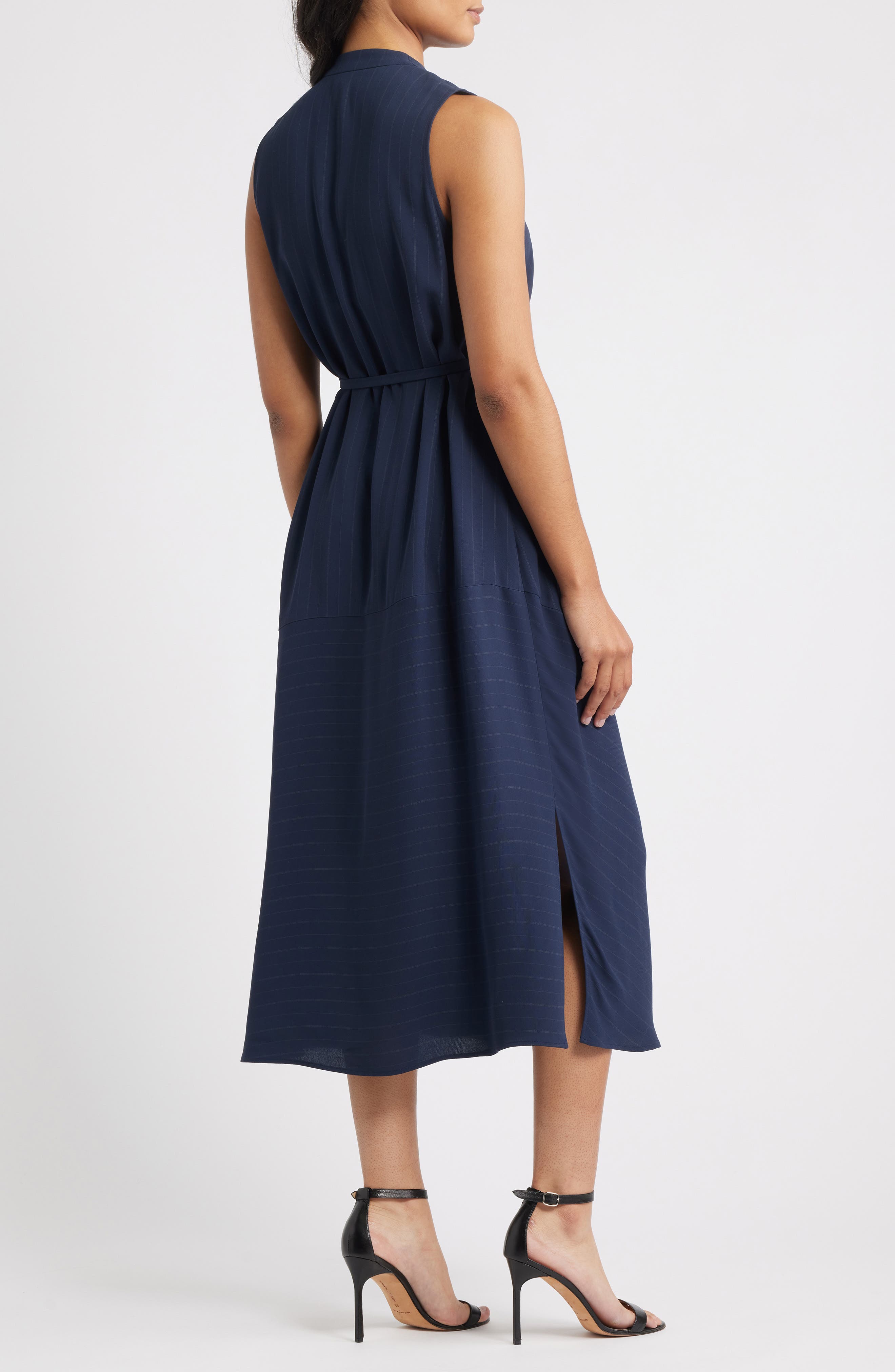 Dimosa Directional Stripe Sleeveless Midi Dress - image 2