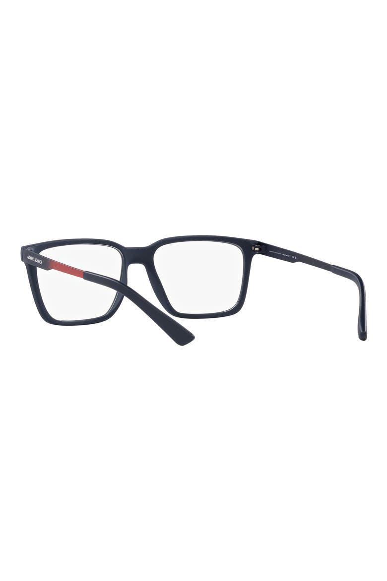 55mm Rectangular Optical Glasses, Alternate, color, MATTE BLUE