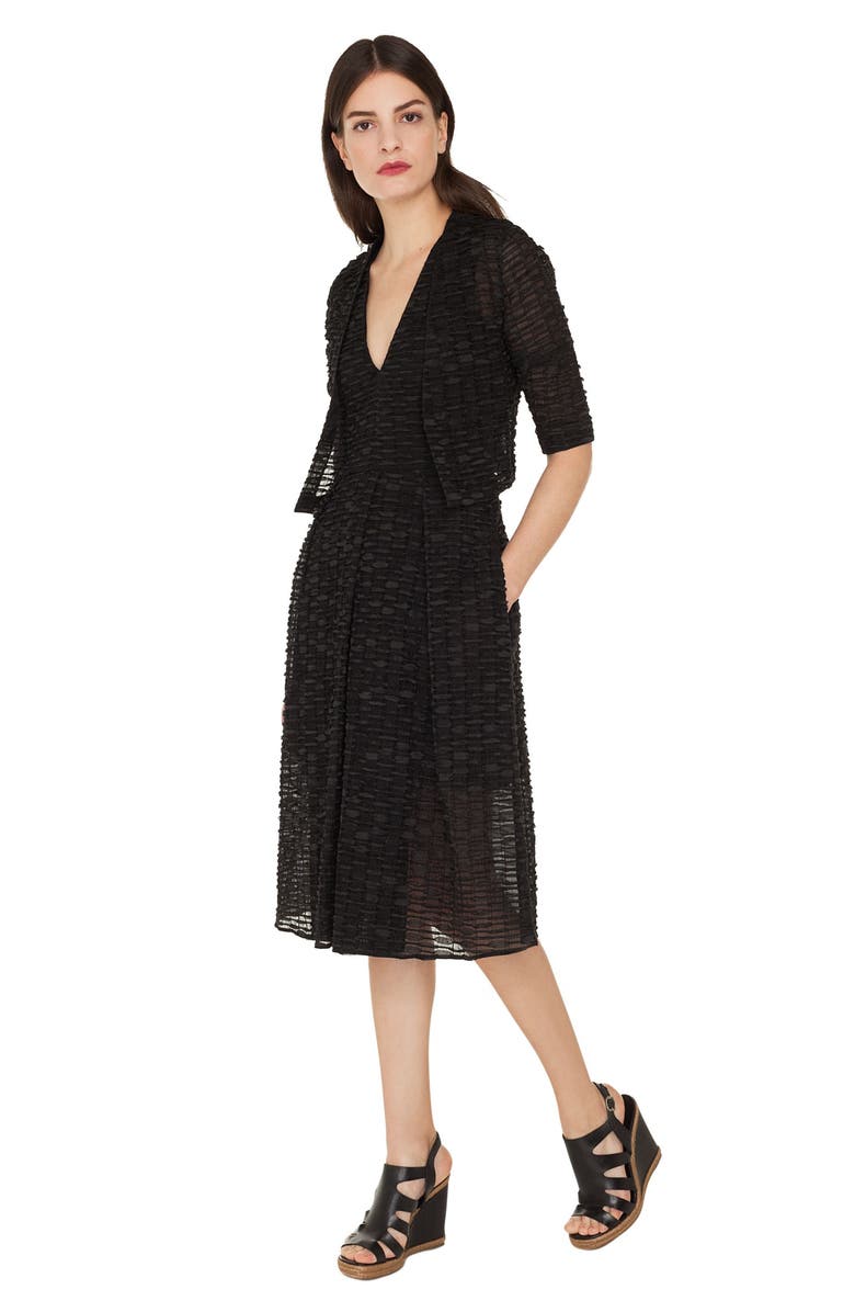 Akris Organza Ribbon Stripe Crop Jacket, Alternate, color, 