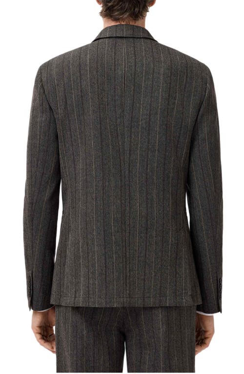 John Varvatos Silo Stripe Wool Blazer In Gray