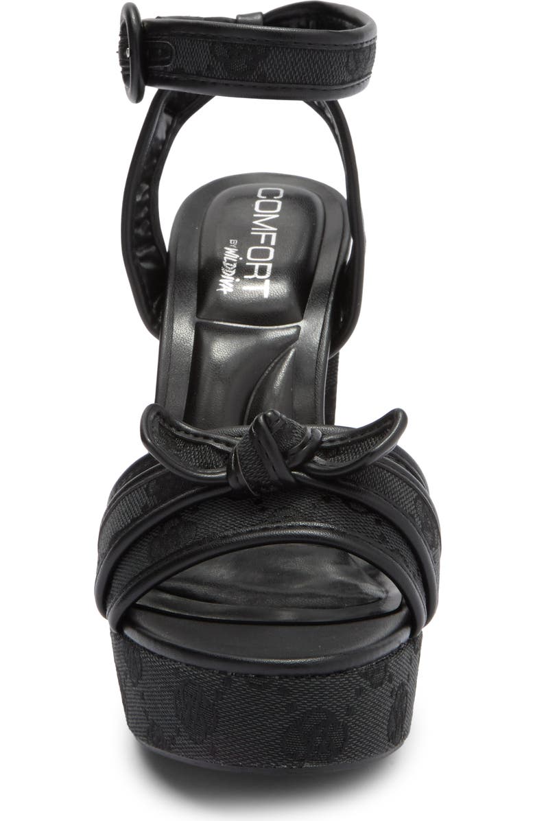 WILD DIVA LOUNGE Fay Ankle Strap Platform Sandal, Alternate, color, Black