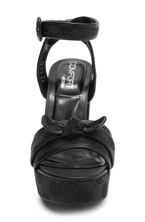 Wild Diva Lounge Fay Ankle Strap Platform Sandal In Black