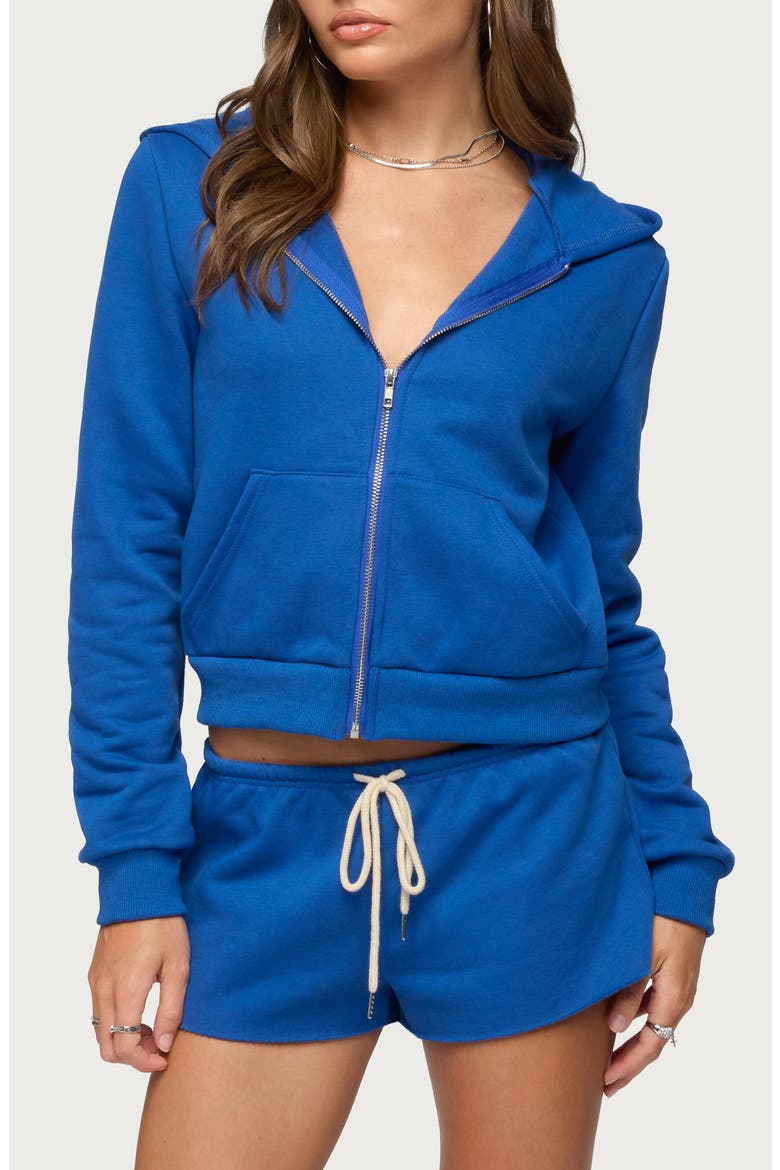 Lynette Zip-Up Hoodie, Main, color, BLUE