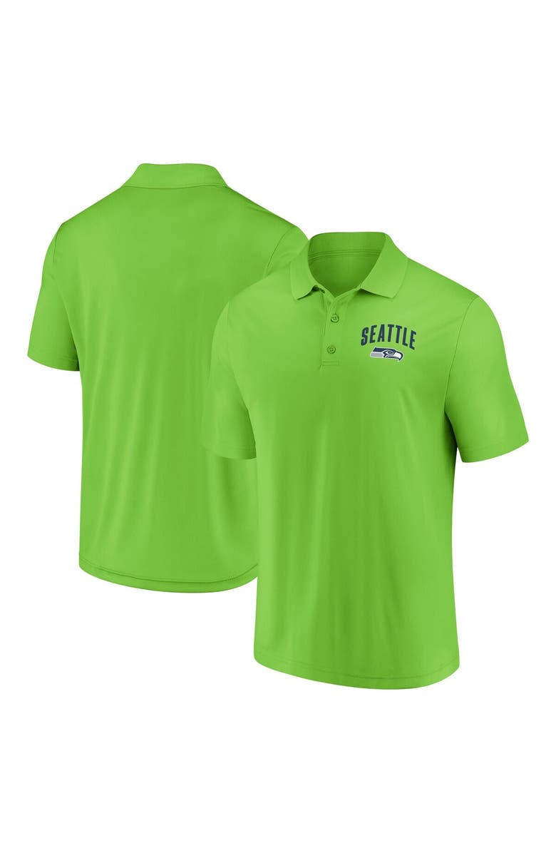 FANATICS Men's Fanatics Neon Green Seattle Seahawks Push Back Polo, Main, color, Neon Green