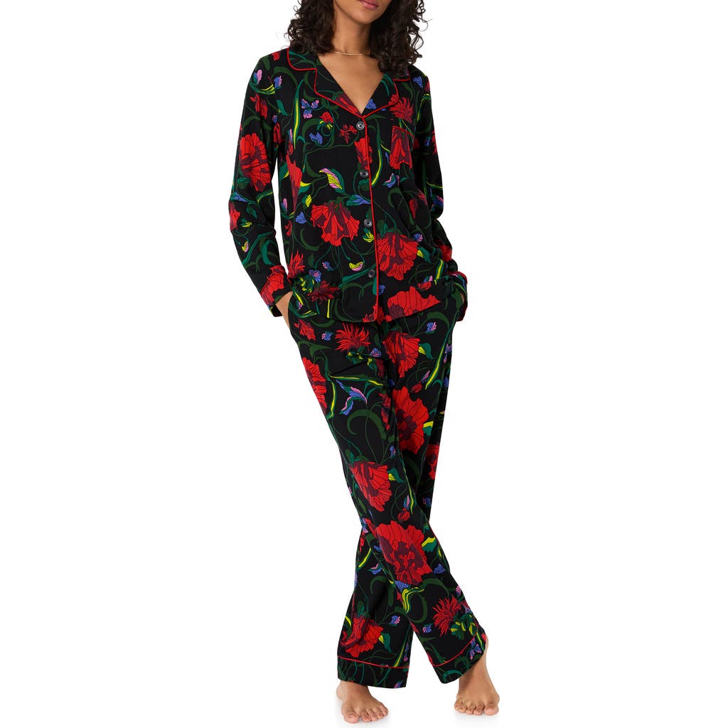 Bedhead Pajamas X Trina Turk Print Stretch Organic Cotton Jersey Pajamas In Multi