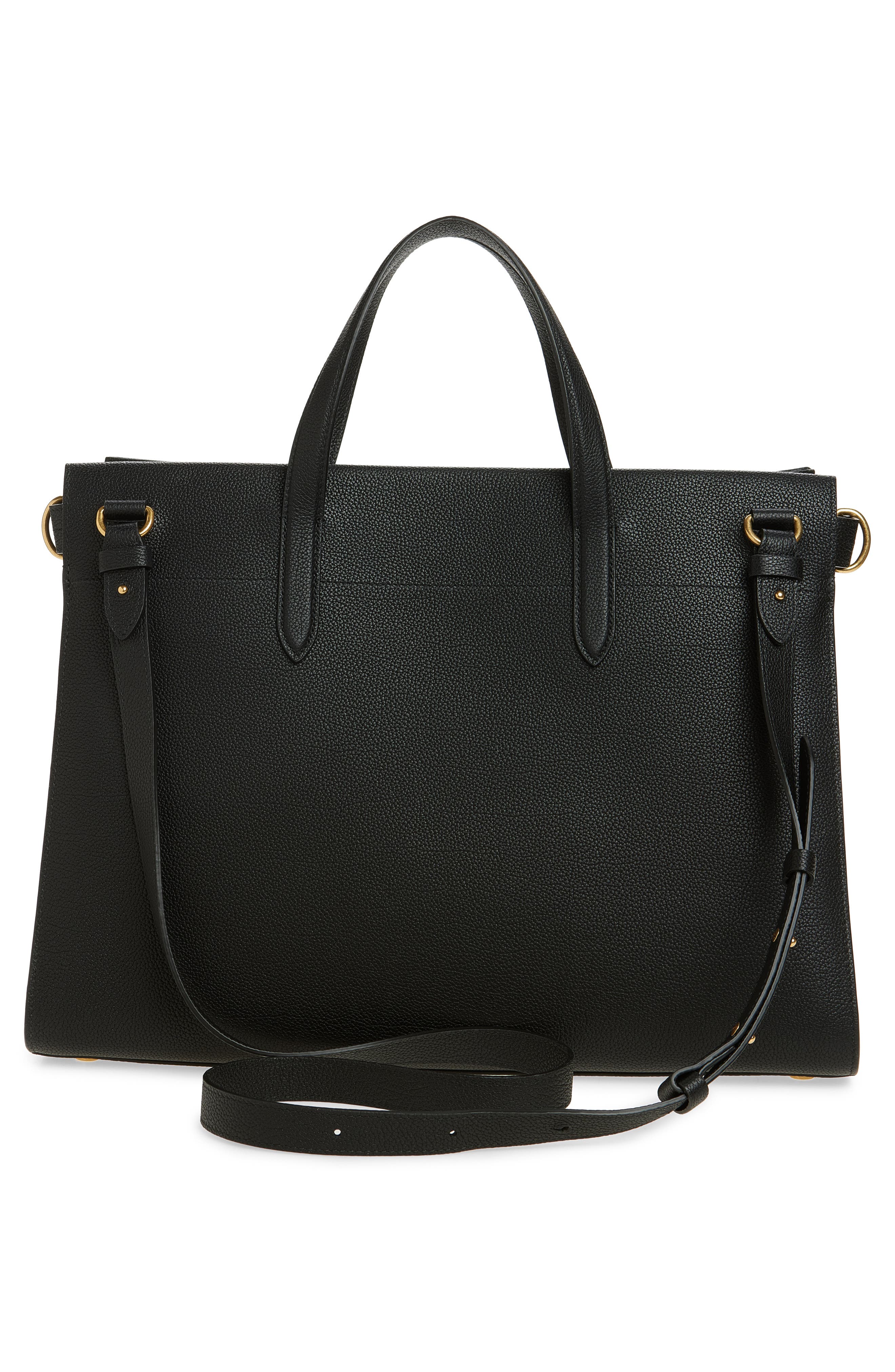 Burberry Medium Cotsworld Tote, Alternate, color, Black