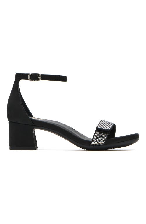 Abeo Avenue Strap Heels In Black Sparkle - Metatarsal