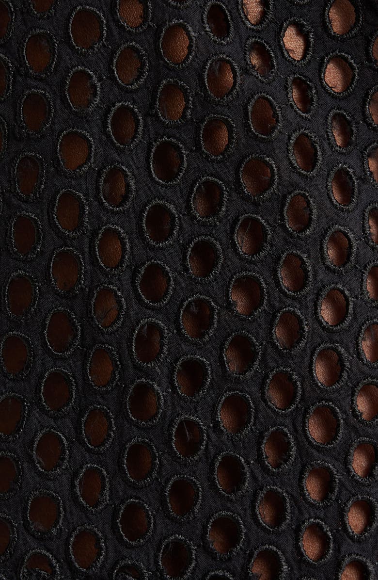 Solid & Striped The Nancy Open Knit Cotton Cover-Up Shorts, Alternate, color, Noir