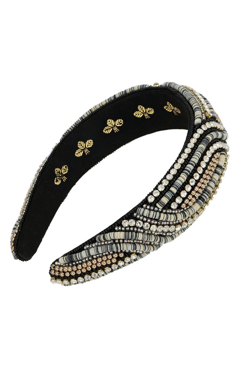 L. Erickson Berkeley Crystal & Bead Headband, Main, color, 