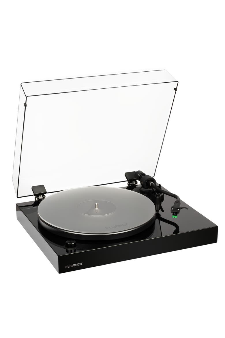 Vinyl Turntable Record Player Anti-Resonant Platter Acrylic Mat Preamp, Main, color, Piano Black