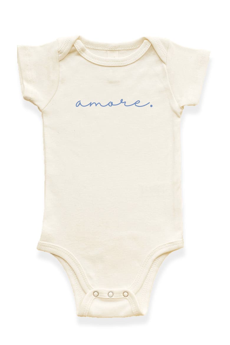 Amore Organic Cotton Baby Bodysuit, Main, color, Natural