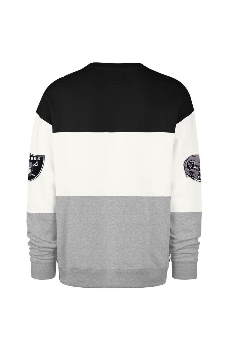 '47 Men's '47 Black/Gray Las Vegas Raiders Breeze Maximalist Sweatshirt, Alternate, color, Black