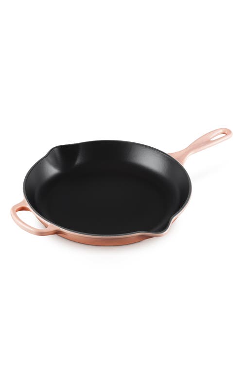 Le Creuset Signature Handle 10 1/4 Inch Enamel Cast Iron Skillet In Peche