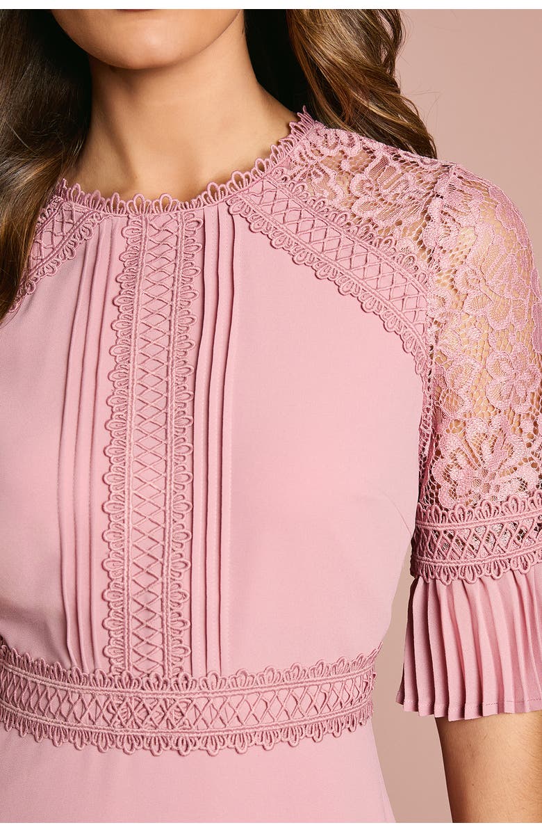 Coast Lace Insert Midi Dress, Alternate, color, Antique Rose