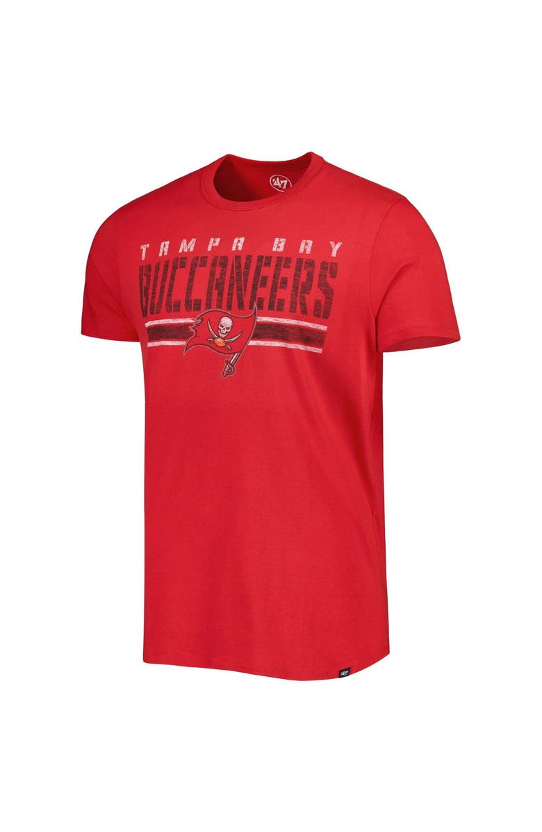 '47 Men's '47 Red Tampa Bay Buccaneers Team Stripe T-Shirt, Alternate, color, Red