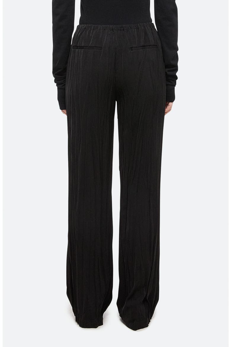 Crush Drawstring Waist Pants, Alternate, color, BLACK