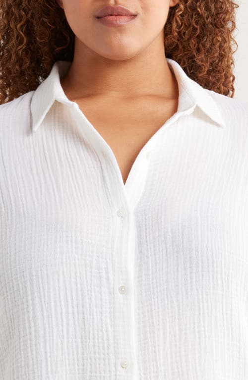 Eileen Fisher Classic Collar Easy Organic Cotton Button-up Shirt