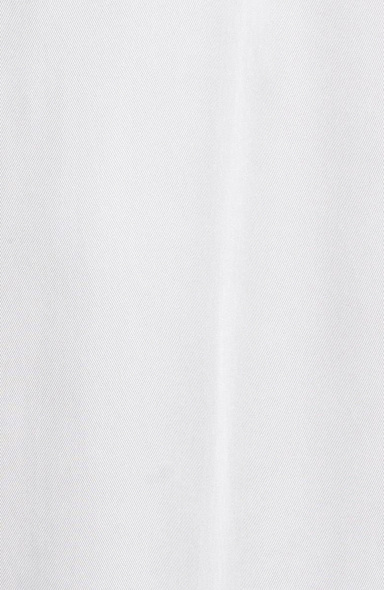 Badgley Mischka Collection Badgley Mischka Faux Leather Trim Long Trench Coat, Alternate, color,