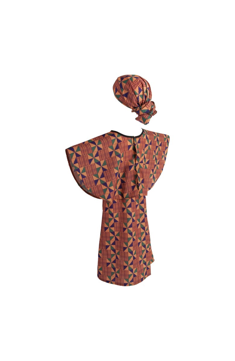 Kaplan Early Learning Company Festive Kente-Inspired Boubou Girl Garment, Alternate, color, Multicolor