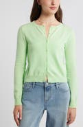 BP. Crewneck Cotton Blend Cardigan