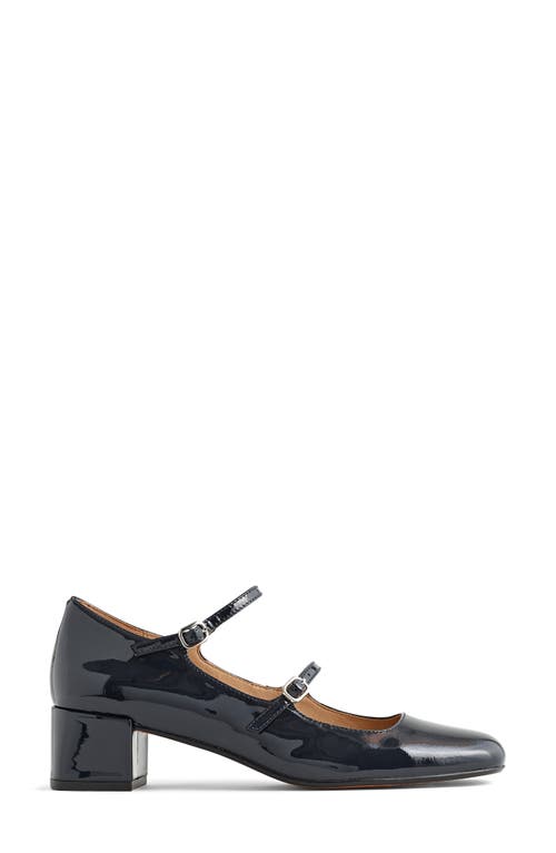 Shop Madewell The Nettie Mary Jane Pump In Deep Indigo