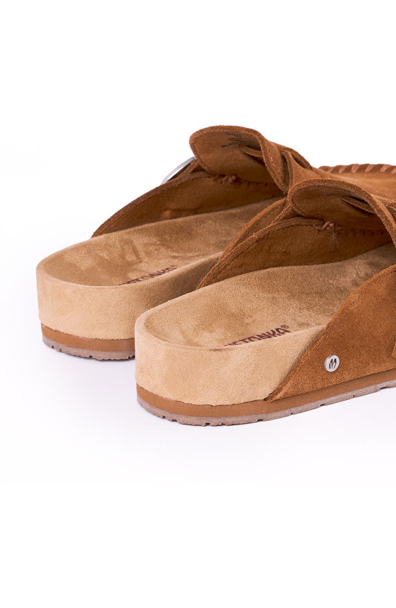 Minnetonka Buckle Clog, Alternate, color, Brown