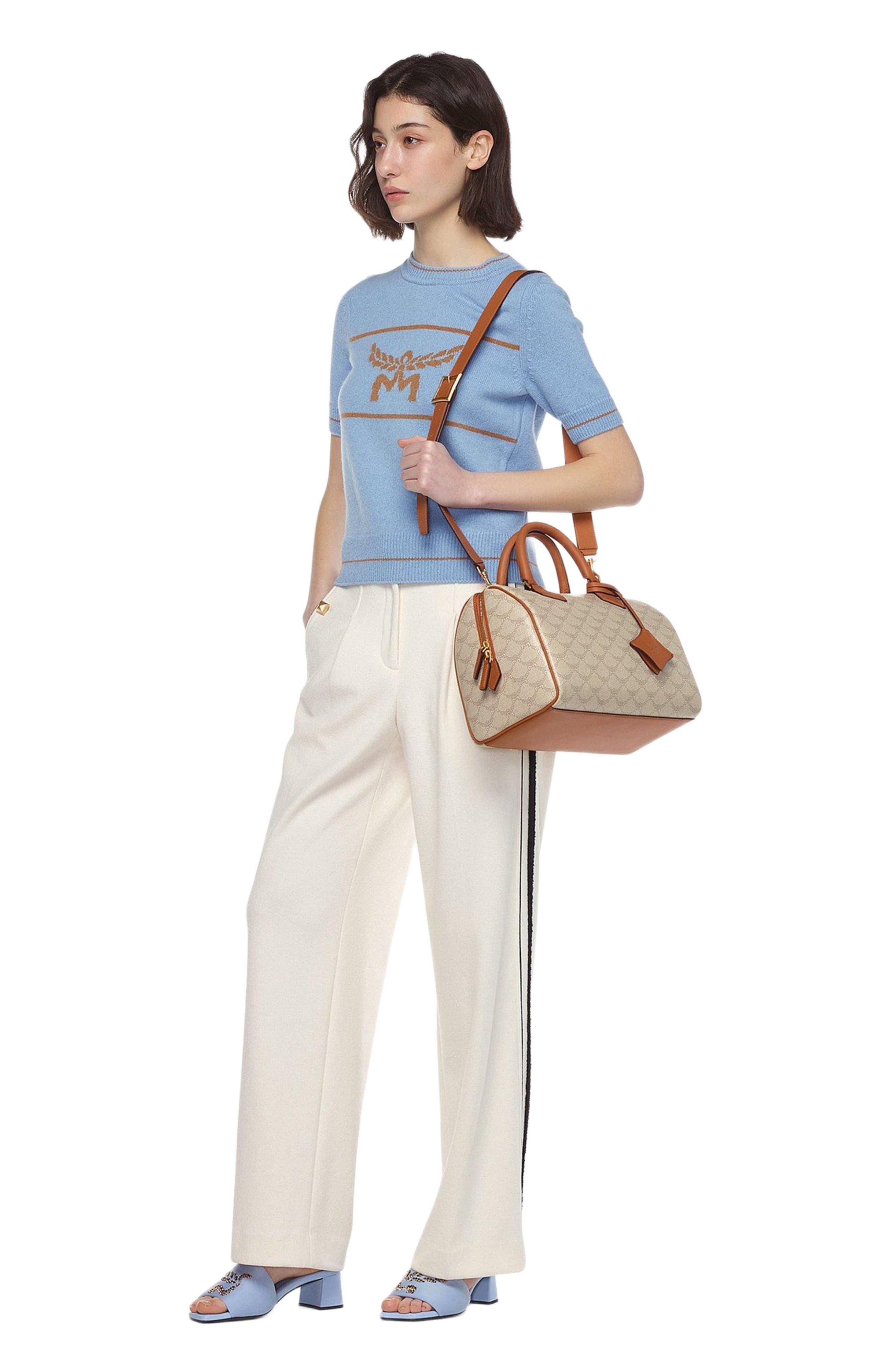 MCM Ella Boston Bag in Lauretos, Alternate, color, 