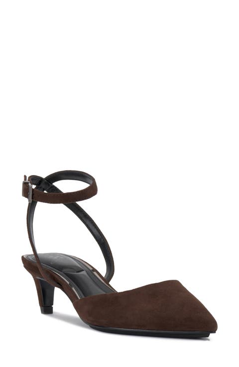 Irva Ankle Strap Pointed Toe Pump (Women)