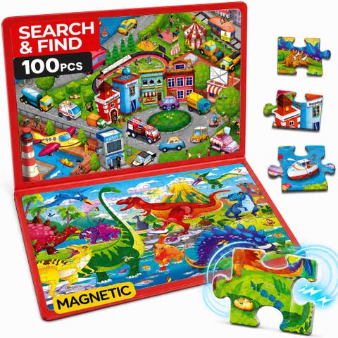 100 PCS Magnetic Kids Jigsaw Puzzle Book