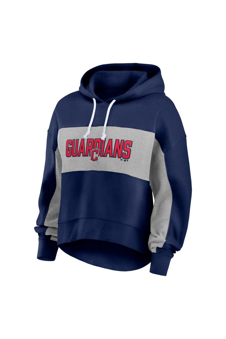 Women's Fanatics Branded Navy Cleveland Guardians Filled Stat Sheet Pullover Hoodie, Alternate, color, Navy