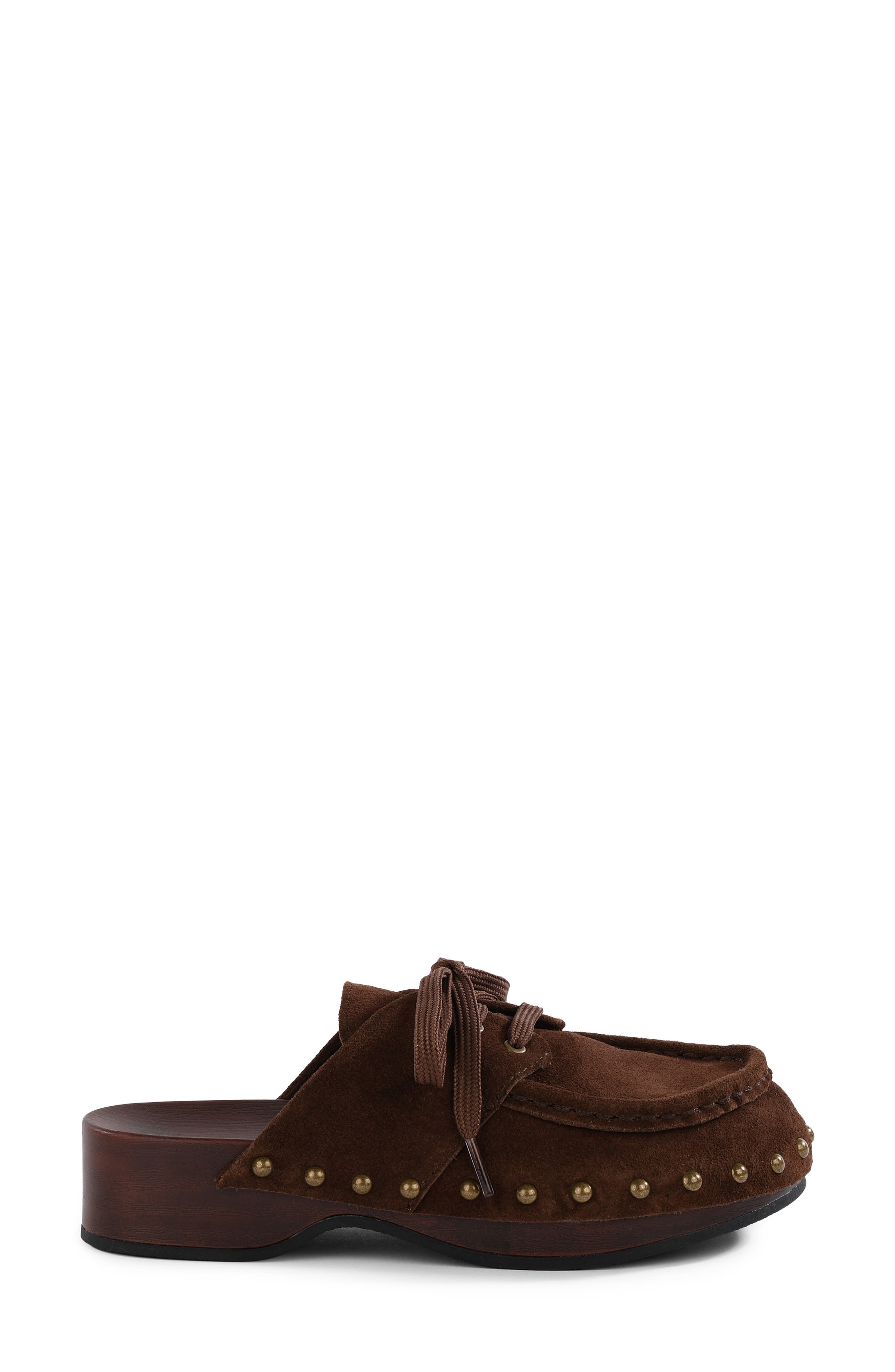 Soak It In Leather Clog, Alternate, color, BROWN