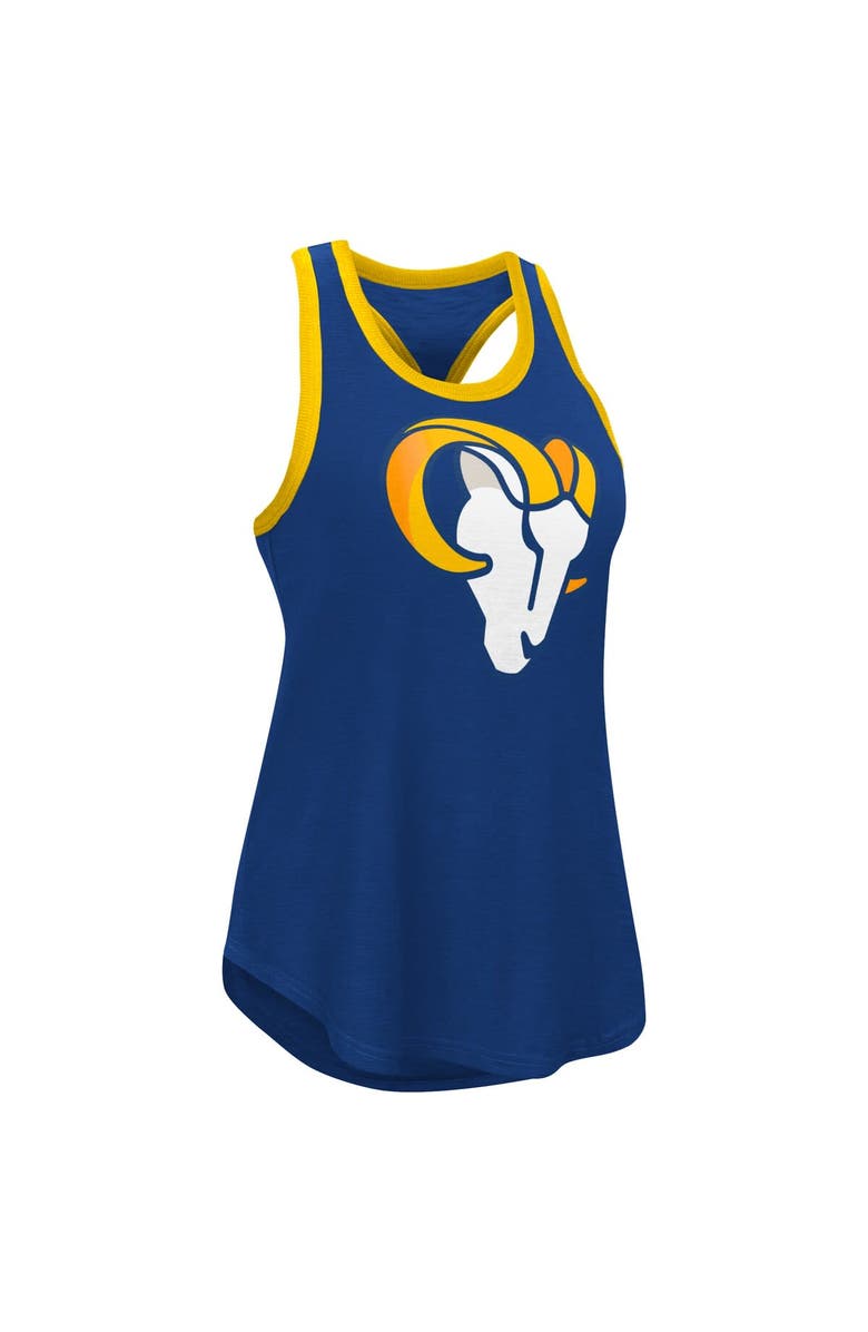 G-III 4HER BY CARL BANKS Women's G-III 4Her by Carl Banks Navy Los Angeles Rams Tater Tank Top, Alternate, color,