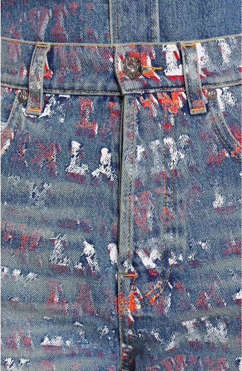 Lanvin X FUTURE STRAIGHT FIT PRINTED PANTS FOR WOMEN, Alternate, color, Light Blue