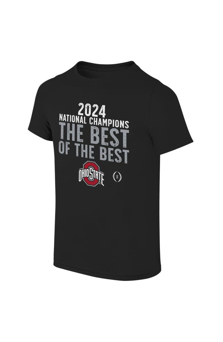 VICTORY LABEL Youth Black Ohio State Buckeyes College Football Playoff 2024 National Champions Best Of The Best T-Shirt, Alternate, color, 