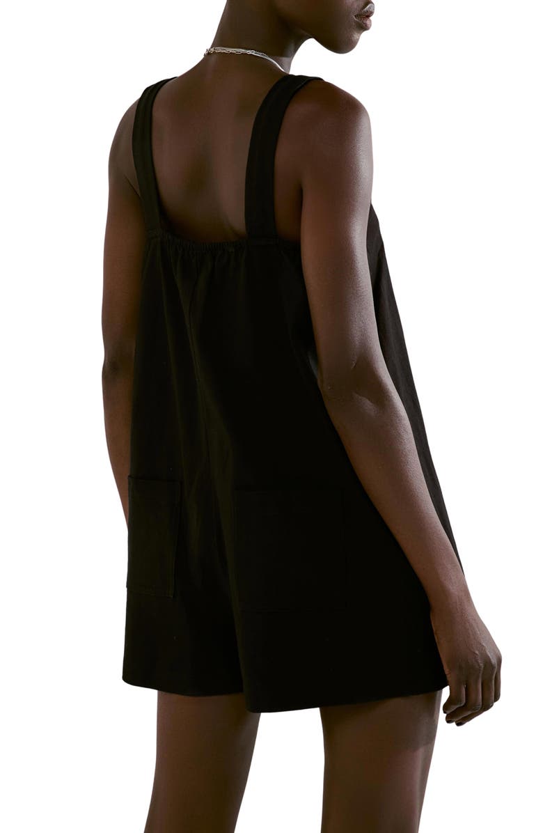 Free People Nichola Sleeveless Romper, Alternate, color, Black