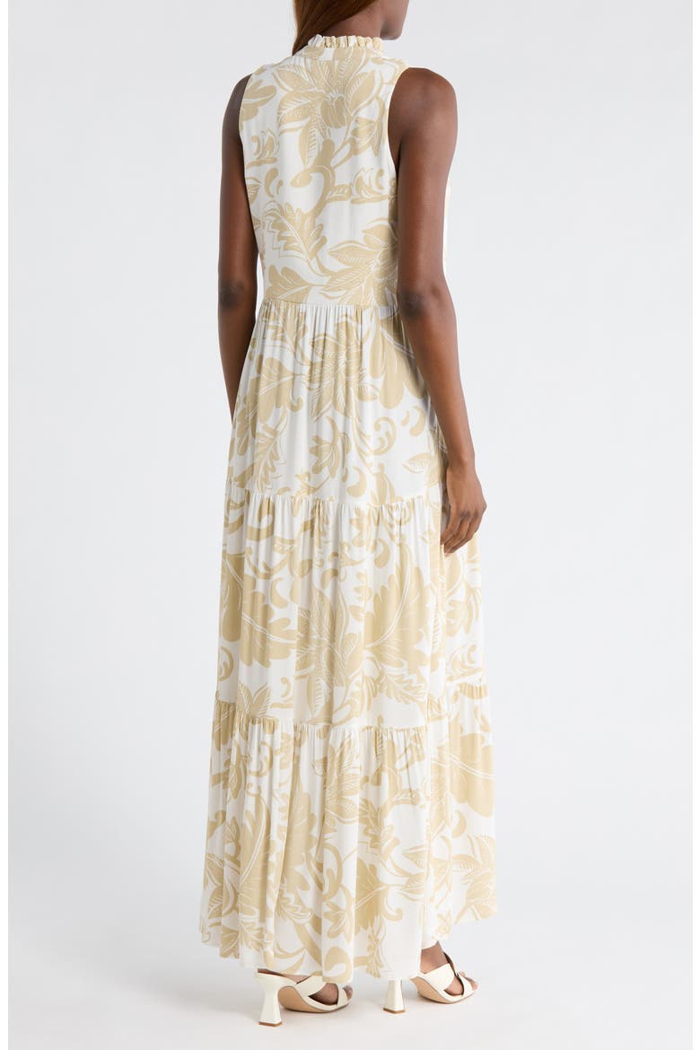 Sleeveless Tiered Maxi Dress, Alternate, color, CAMEL