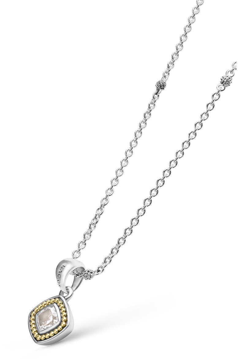 Rittenhouse White Topaz Pendant Necklace, Alternate, color, GOLD