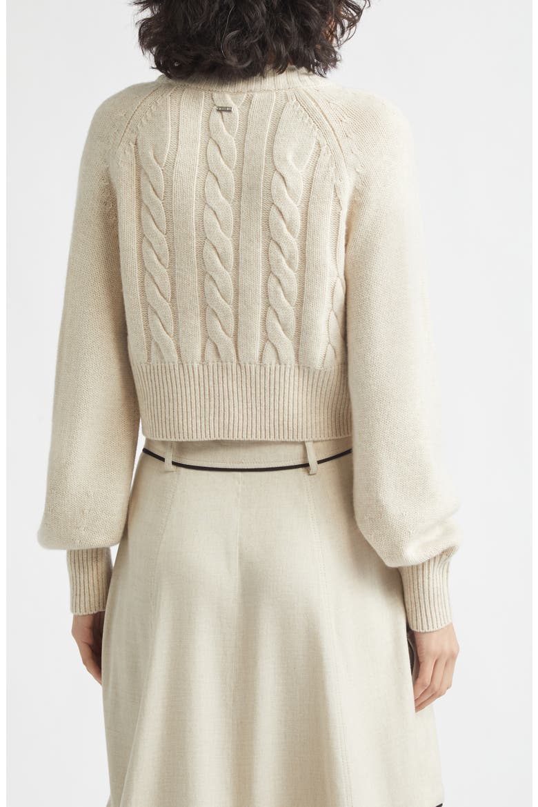 Rita Cable Knit Wool & Cashmere Cardigan, Alternate, color, PALO SANTO