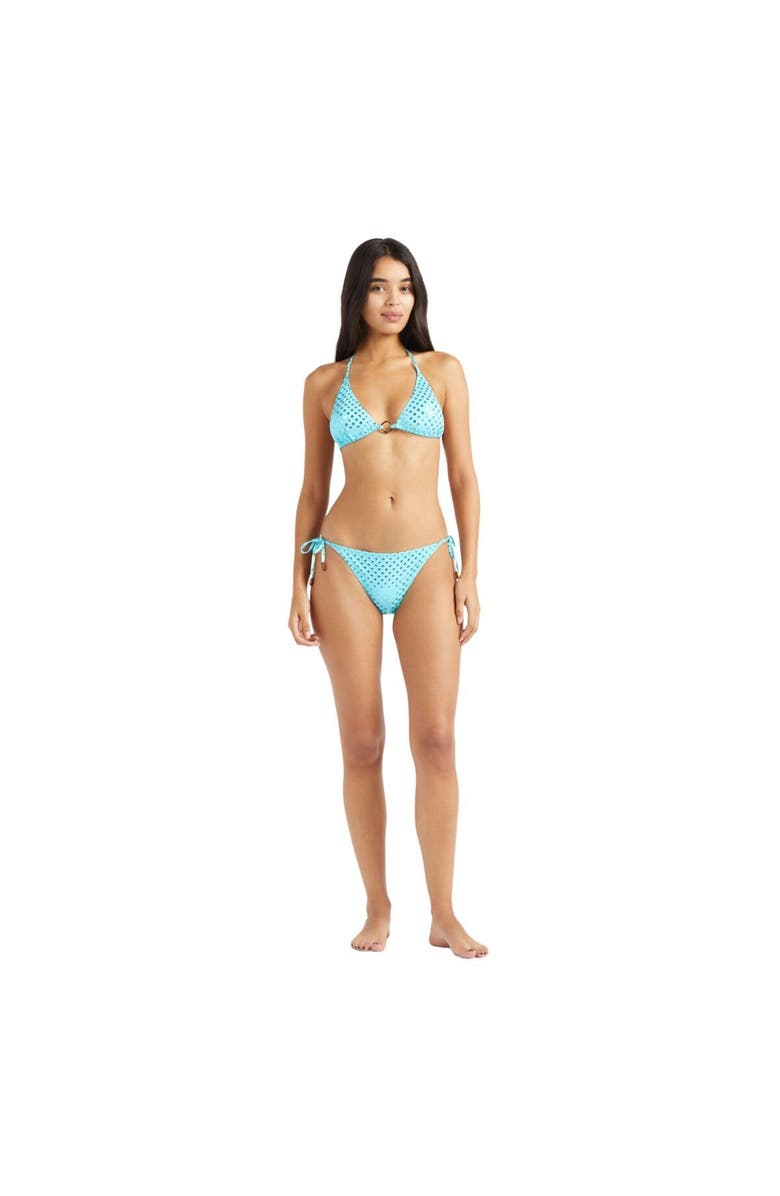 Vilebrequin Side Tie Bikini Bottom Relief Sparkling, Alternate, color, Disco Green