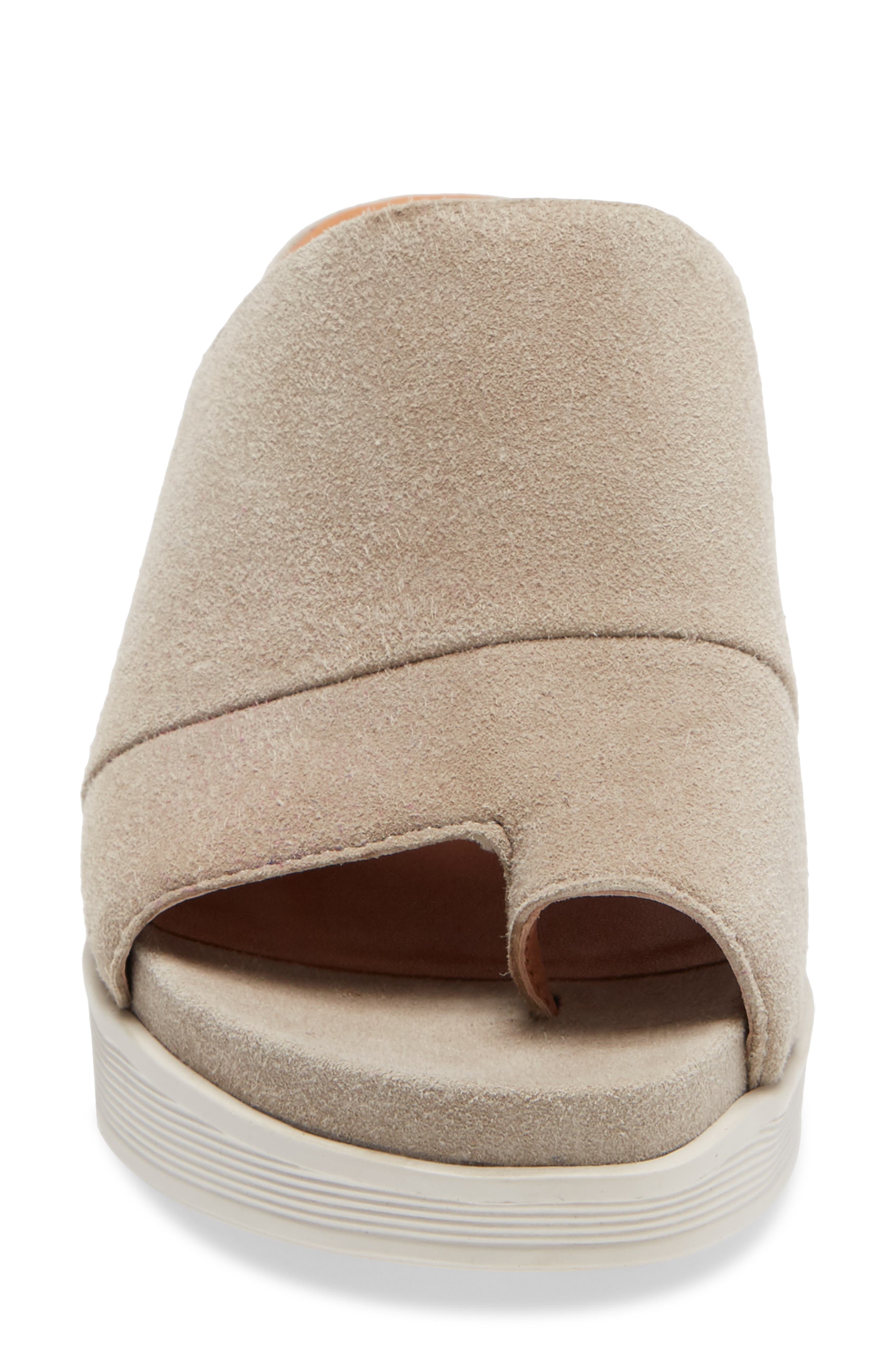 by Kenneth Cole Gisele Platform Wedge Slide Sandal, Alternate, color, MUSHROOM SUEDE