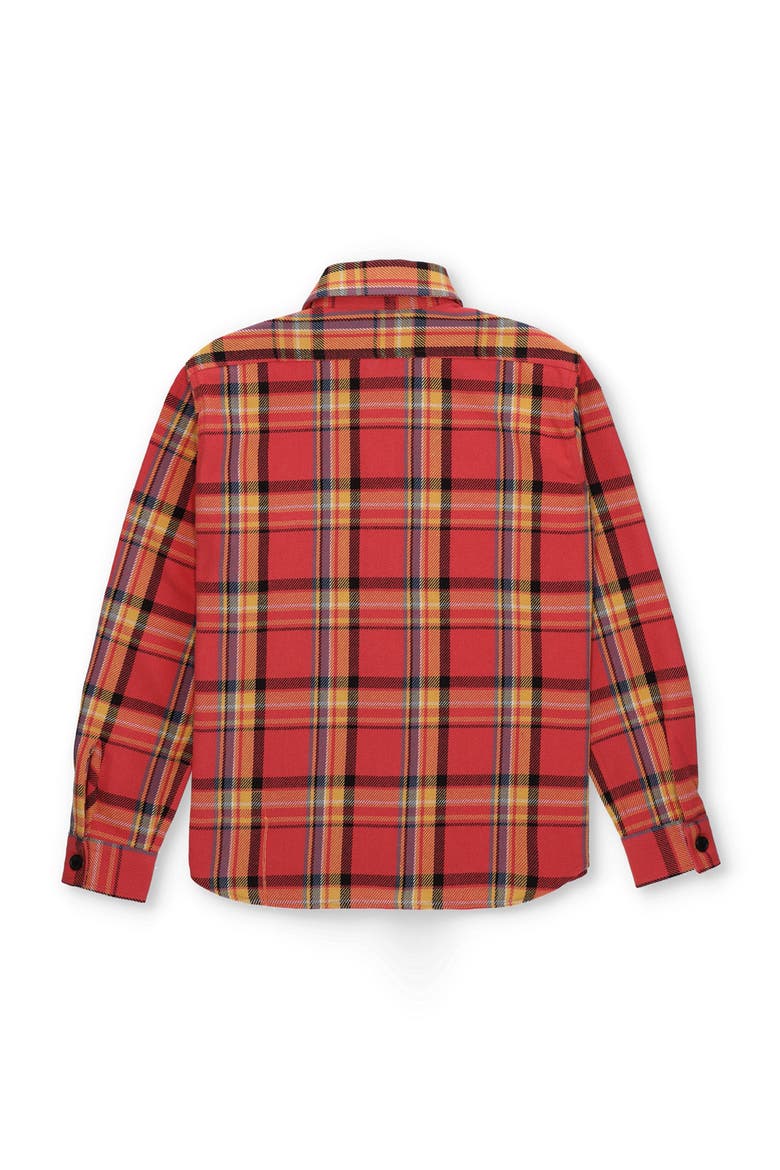 Kenny Cotton Check Overshirt, Alternate, color, RED
