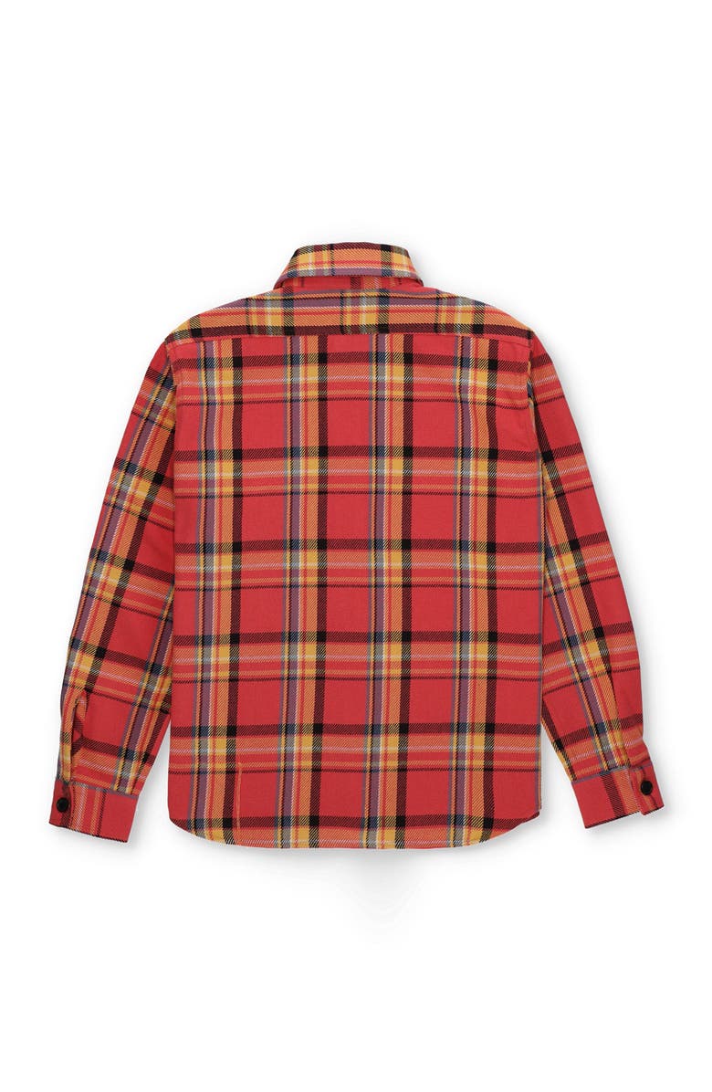 Fortela Kenny Cotton Check Overshirt, Alternate, color, Red