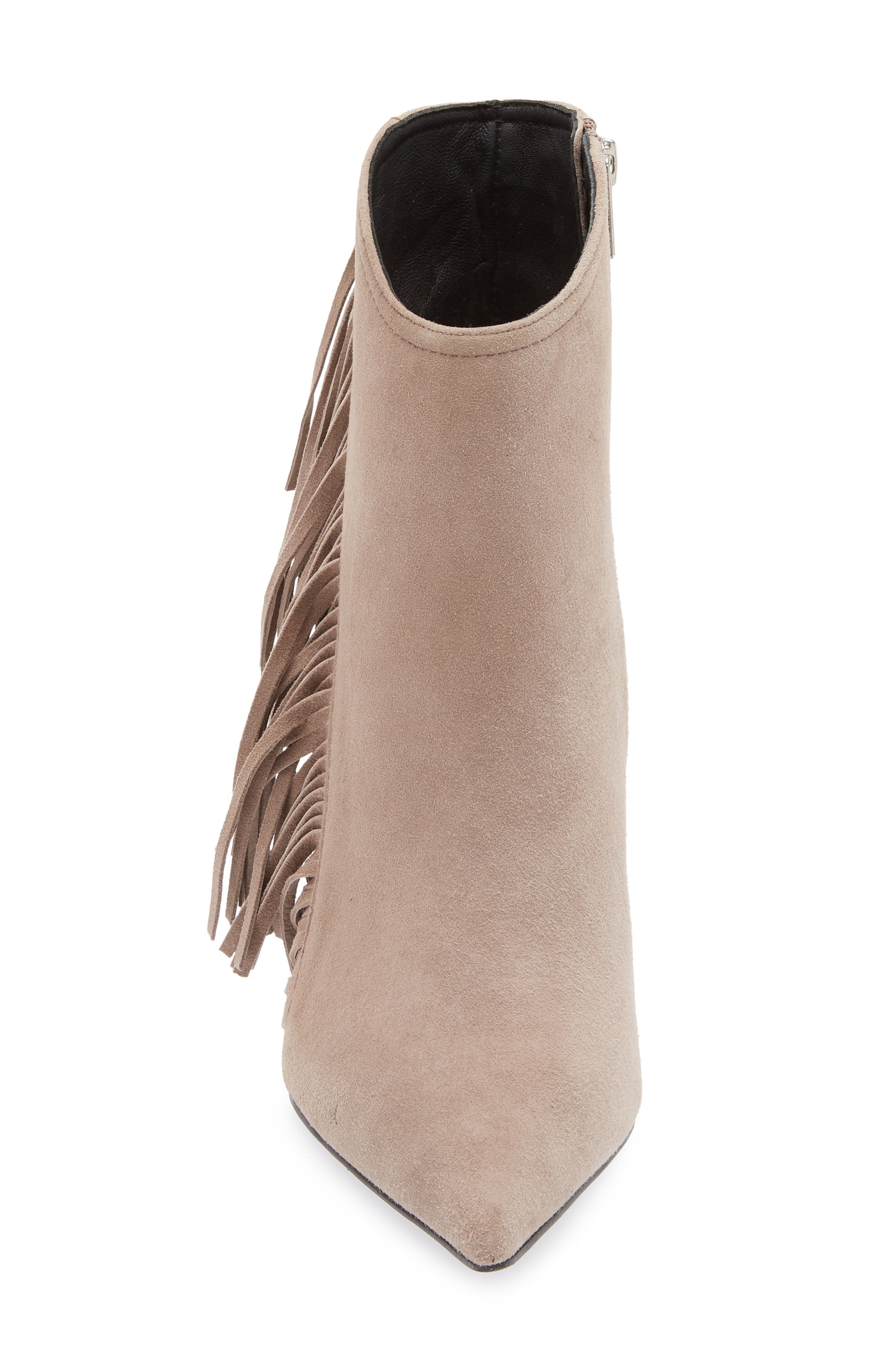 AllSaints Izzy Fringe Bootie, Alternate, color, 