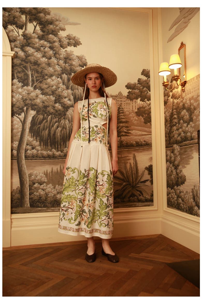 Otoño Anhelo Midi Dress, Alternate, color, Multicolor