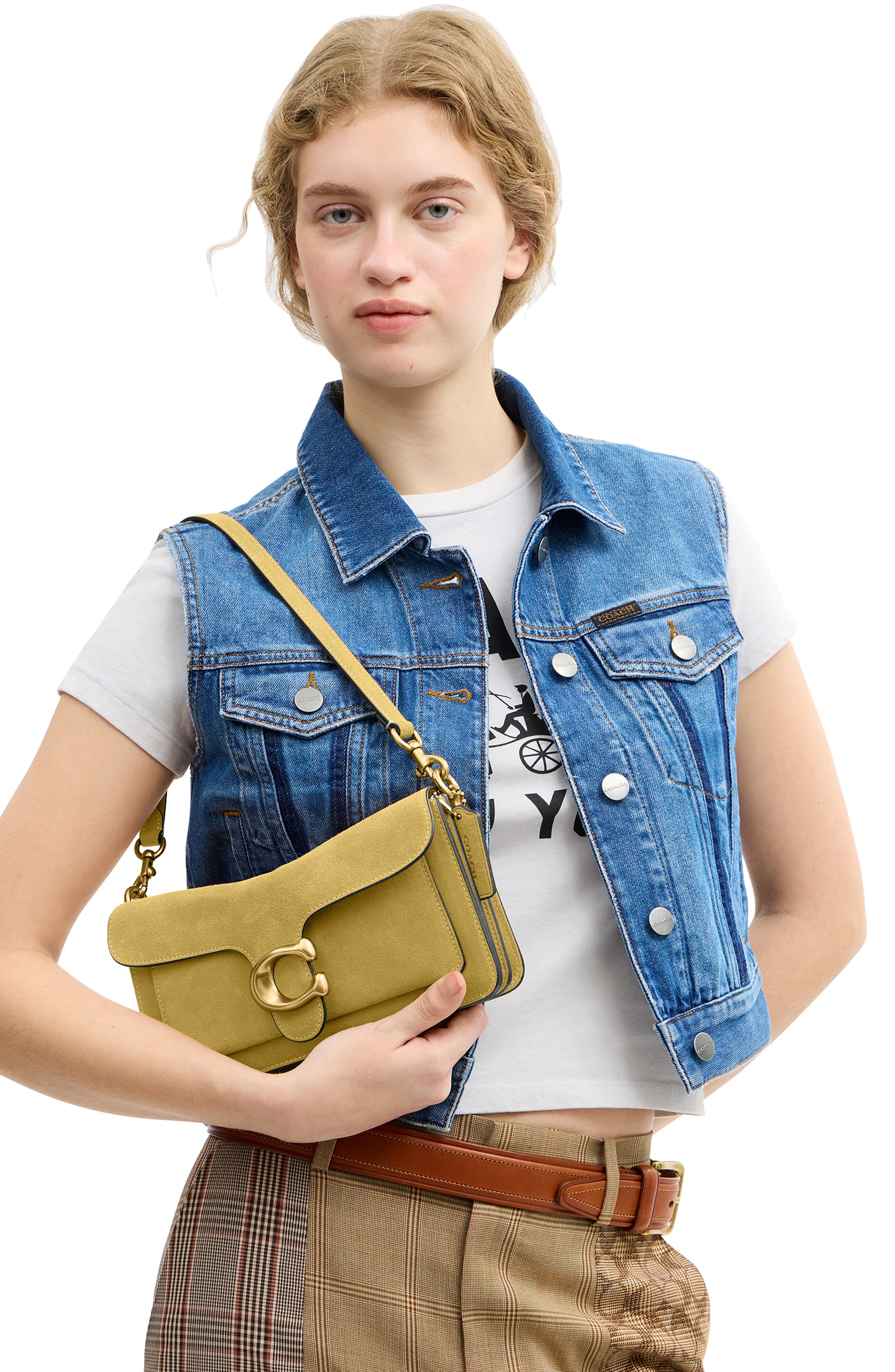COACH Tabby 26 Suede Shoulder Bag, Alternate, color, 