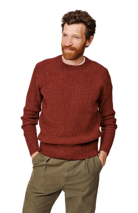Ray Fisherman Rib Crew Neck Sweater