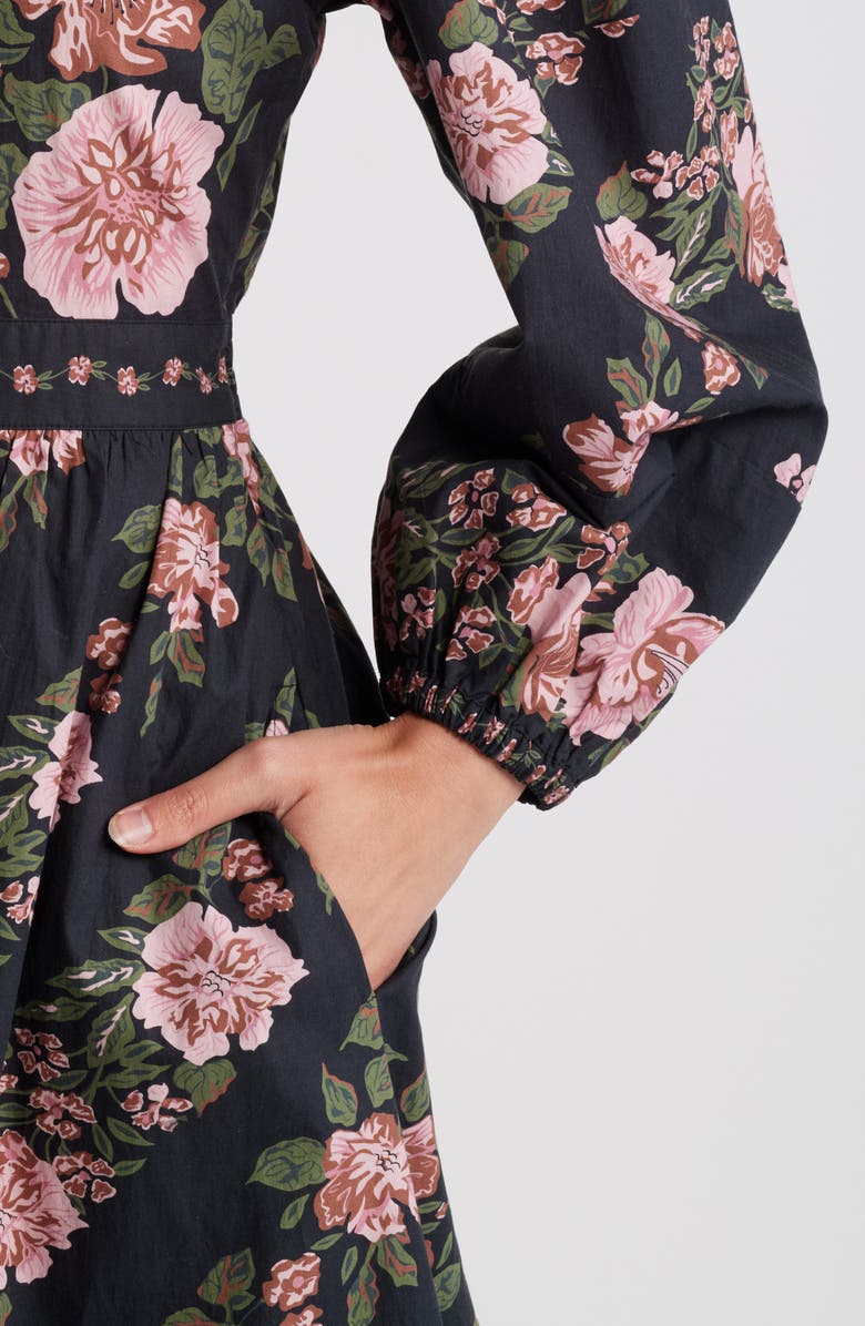 Cleobella Gillian Floral Long Sleeve Organic Cotton Shirtdress, Alternate, color, 