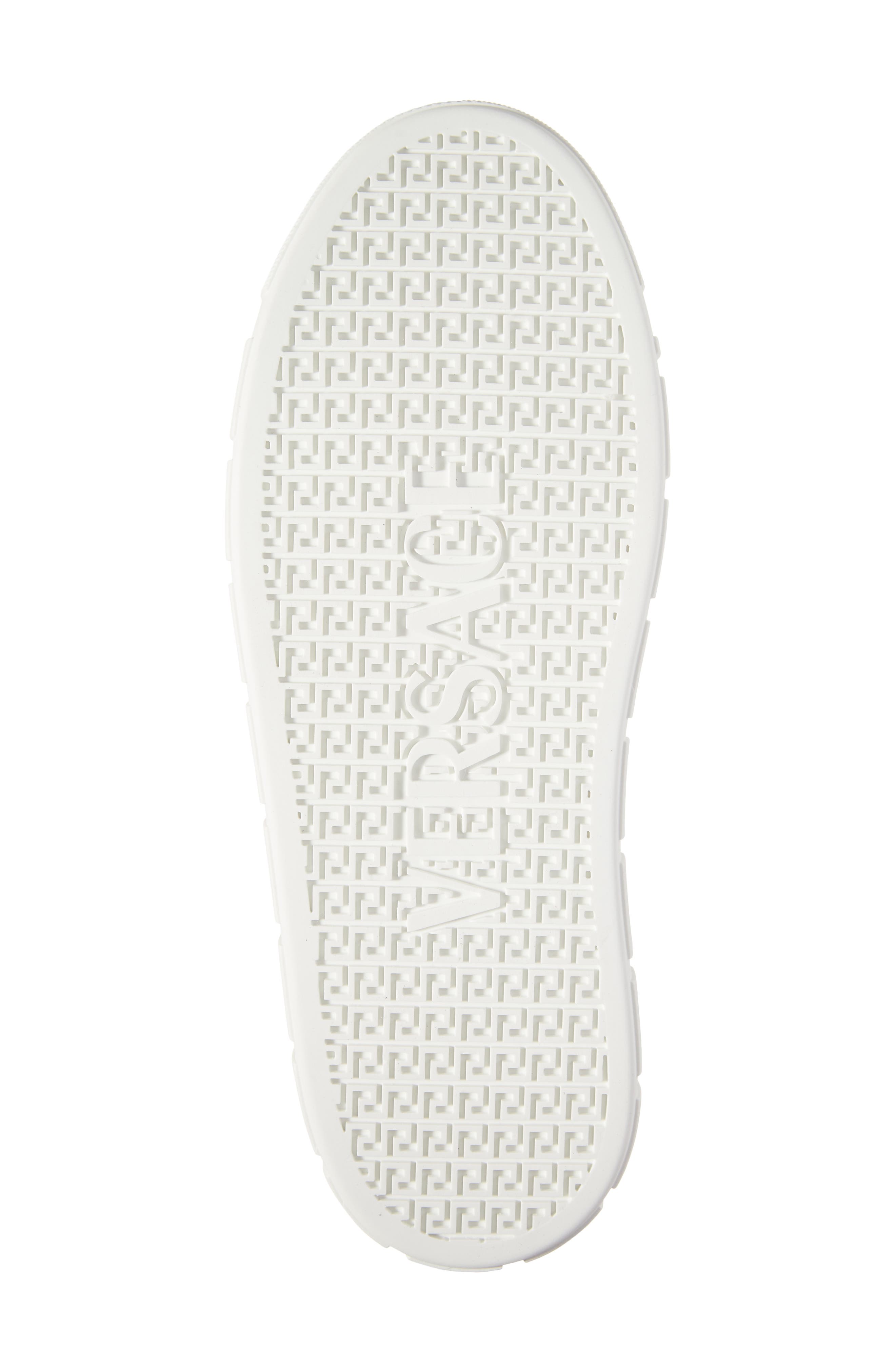 Versace Greca Croc Embossed Panel Sneaker, Alternate, color, 
