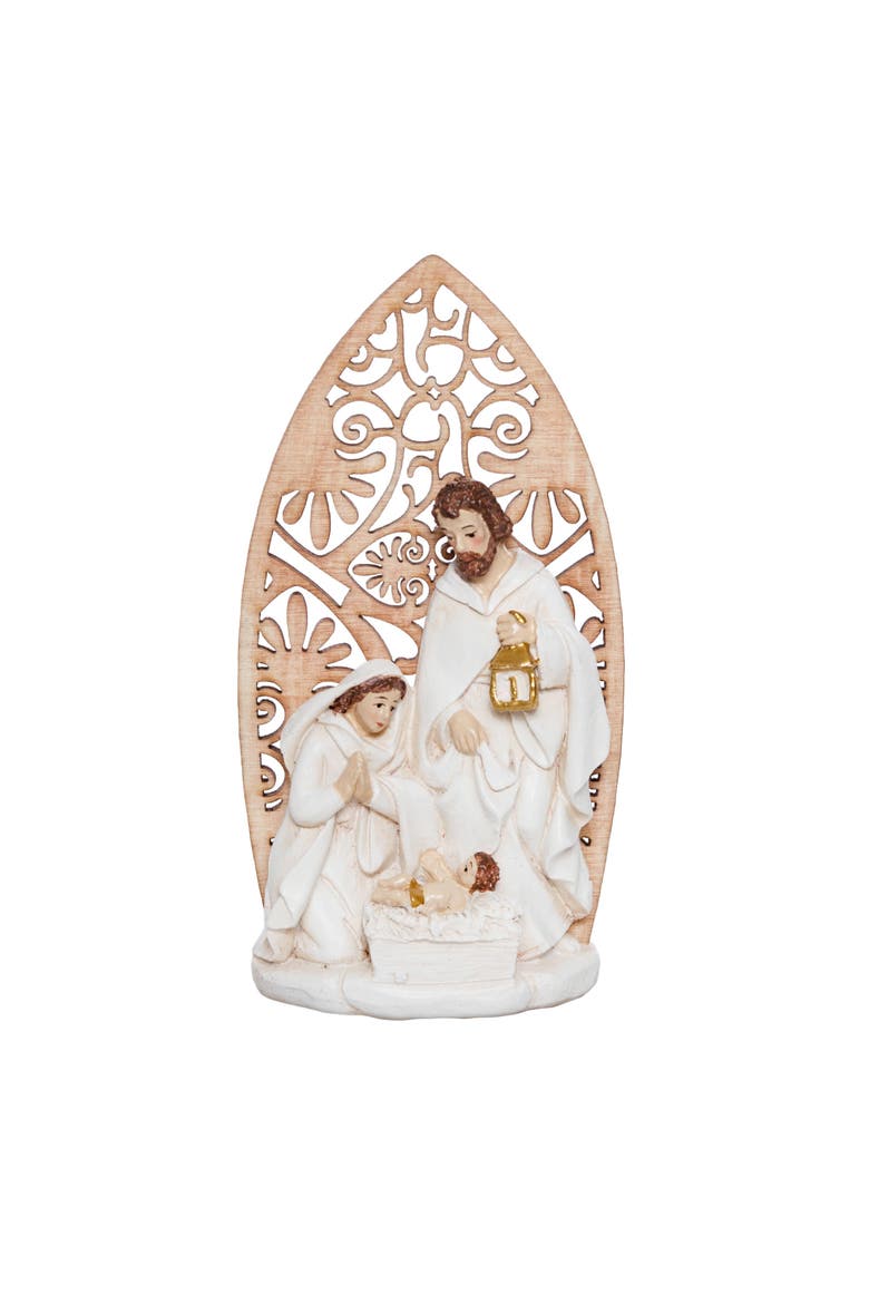 Small Holy Family Nativity Figurine, Main, color, White