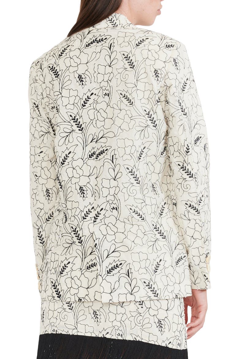 Doris Embroidered Blazer, Alternate, color, Floral Outline Embroidery